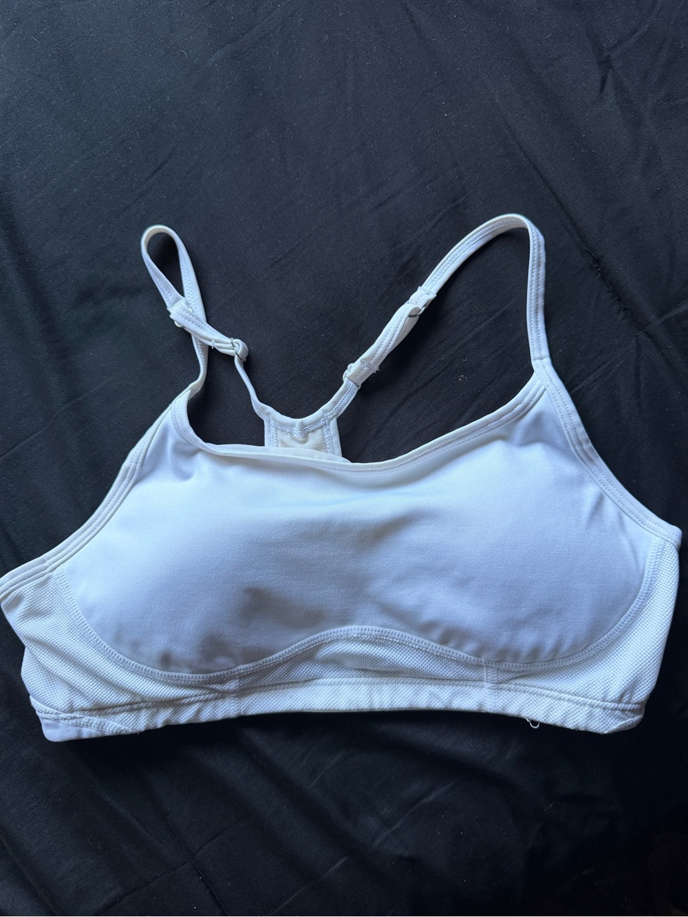 New Balance White Padded Sports Bra